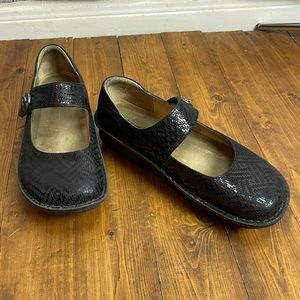 Alegria Paloma Black Dazzler Mary Jane style shoes size 40